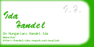 ida handel business card